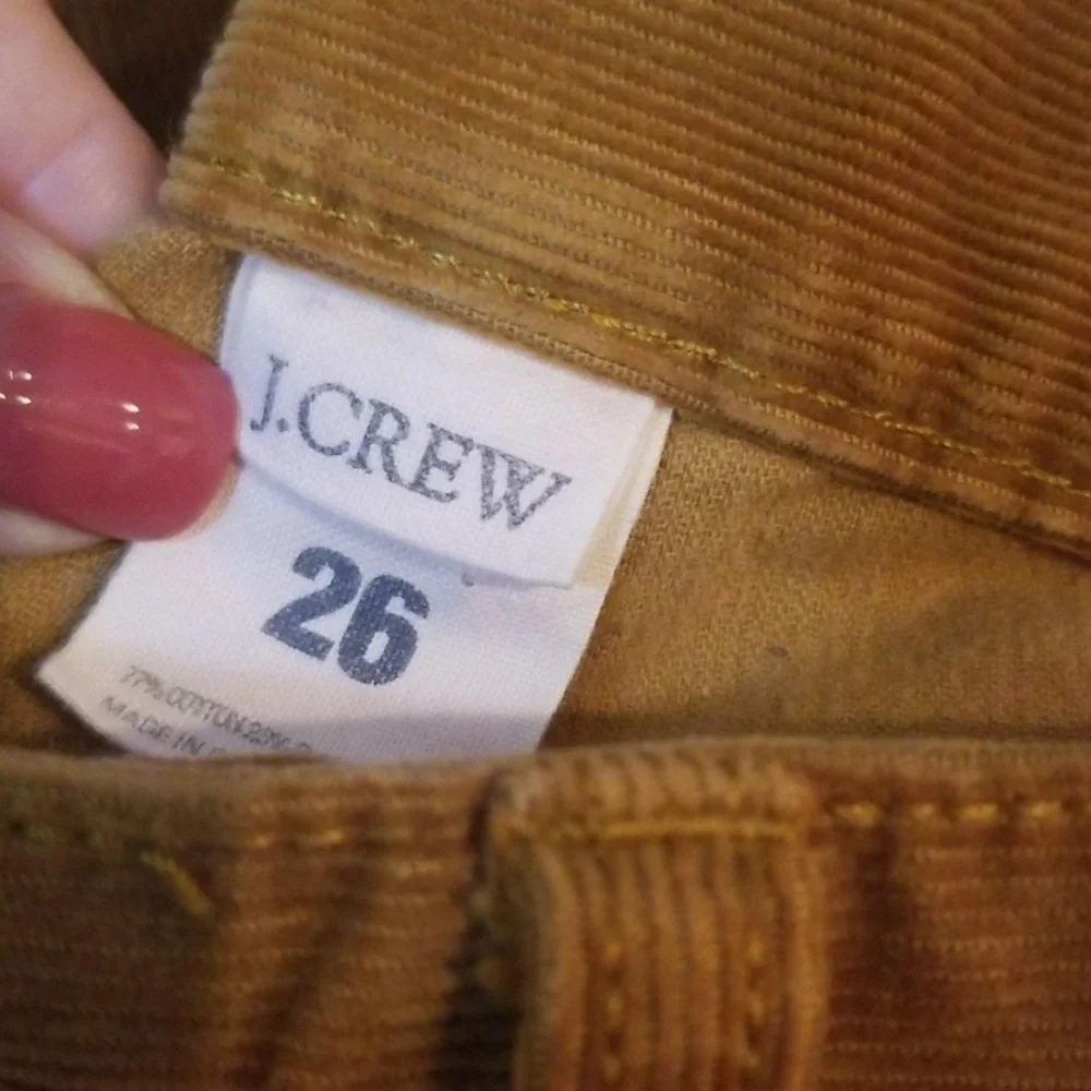 J crew Courdaroy Matchstick skinny pants size 26